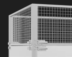 2-Achs-Kippanhänger mit Gitterwänden, 750 kg 312 x 158 Handpumpe