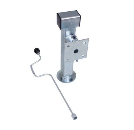 Kurbel-Stützfuß-Set SF 60-19-280 und Adapter; maximale Tragkraft 1300 kg.