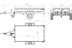 Remorque bagagère Garden Trailer 200 KIPP 200 x 106 cm avec bâche haute